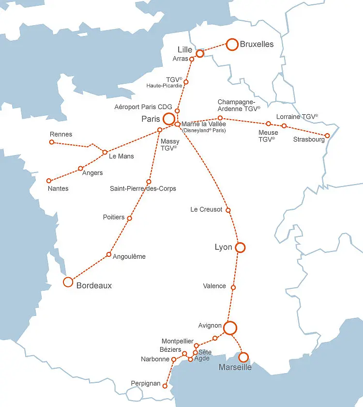 TGV France Destinations et Routes